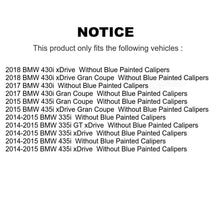 Charger l'image dans la galerie, Front Rear Coated Brake Rotor &amp; Ceramic Pad Kit For BMW 435i 335i xDrive GT Gran