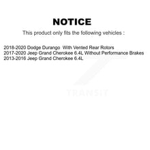 Charger l&#39;image dans la galerie, Front Rear Coated Disc Brake Rotor Ceramic Pad Kit For Jeep Grand Cherokee Dodge