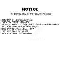 Load image into Gallery viewer, Front Rear Coated Disc Brake Rotors Ceramic Pad Kit For BMW 328i xDrive X1 328xi