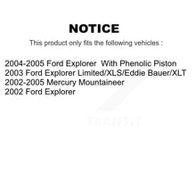 Charger l'image dans la galerie, Front Rear Coated Disc Brake Rotor And Ceramic Pad Kit For Ford Explorer Mercury