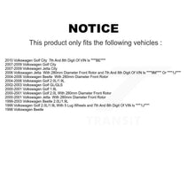 Charger l'image dans la galerie, Front Rear Coated Brake Rotor &amp; Ceramic Pad Kit For Volkswagen Beetle Jetta Golf