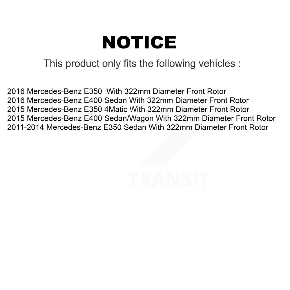 Front Rear Coated Disc Brake Rotor & Ceramic Pad Kit For Mercedes-Benz E350 E400