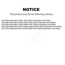 Charger l'image dans la galerie, Front Rear Coated Disc Brake Rotor &amp; Ceramic Pad Kit For Mercedes-Benz E350 E400
