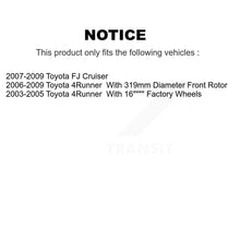 Load image into Gallery viewer, Front Rear Coated Disc Brake Rotor Ceramic Pad Kit For Toyota 4Runner FJ Cruiser