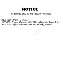 Charger l'image dans la galerie, Front Rear Coated Disc Brake Rotor Ceramic Pad Kit For Toyota 4Runner FJ Cruiser