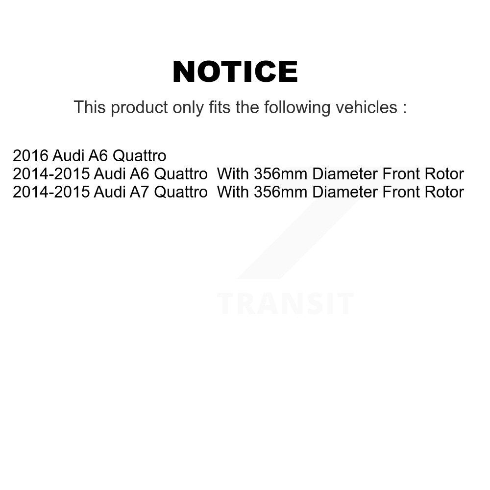 Front Rear Coated Disc Brake Rotors And Ceramic Pads Kit For Audi A6 Quattro A7