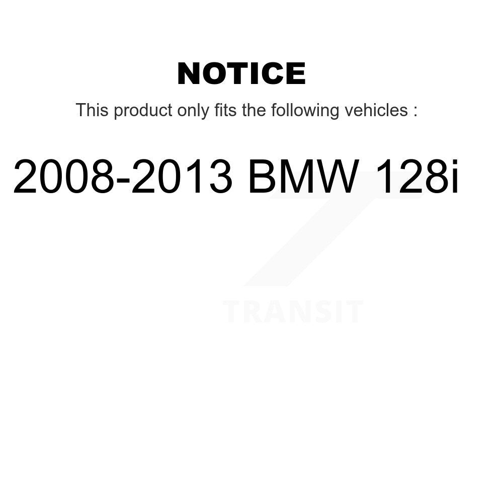 Kit de rotors de frein à disque et de plaquettes en céramique avec revêtement avant et arrière, pour BMW 128i de 2008 à 2013 