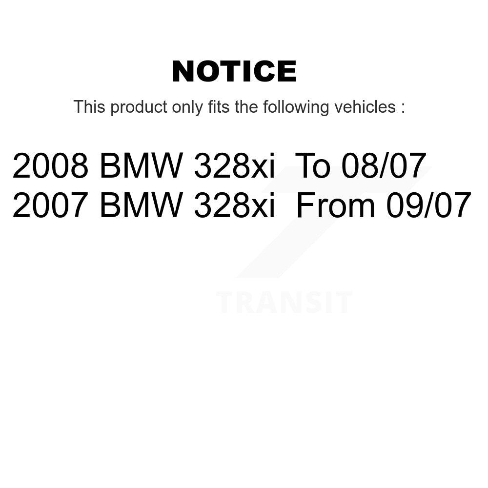 Rotor de frein à disque avec revêtement avant et arrière, Kit de plaquettes en céramique pour BMW 328xi à 08 07 2008 
