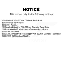 Charger l'image dans la galerie, Front Rear Coated Disc Brake Rotor And Ceramic Pad Kit For Audi Q5 A4 Quattro A5