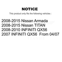 Charger l'image dans la galerie, Front Rear Coated Brake Rotor &amp; Ceramic Pad Kit For Nissan Titan Armada INFINITI