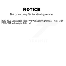 Charger l'image dans la galerie, Front Rear Coated Disc Brake Rotor And Ceramic Pad Kit For Volkswagen Jetta Taos