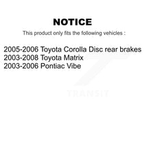 Charger l'image dans la galerie, Front Rear Coated Brake Rotors Ceramic Pad Kit For Toyota Corolla Matrix Pontiac