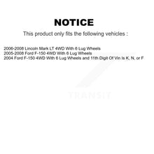 Charger l'image dans la galerie, Front Rear Coated Brake Rotor Ceramic Pad Kit For Ford F-150 Lincoln Mark LT 4WD