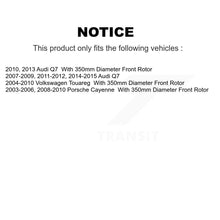 Charger l'image dans la galerie, Front Coated Brake Rotors Ceramic Pad Kit For Audi Q7 Porsche Cayenne Volkswagen