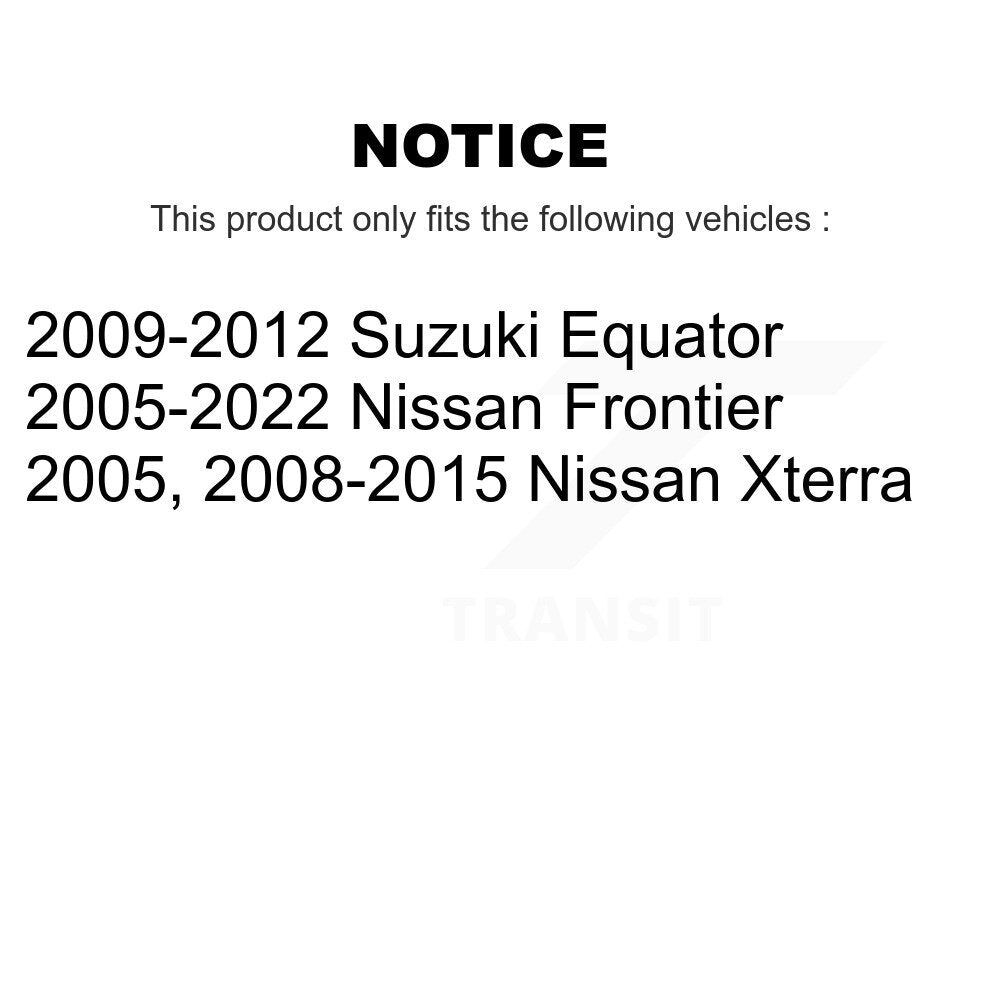 Rear Coat Brake Rotors Ceramic Pad Kit For Nissan Frontier Xterra Suzuki Equator