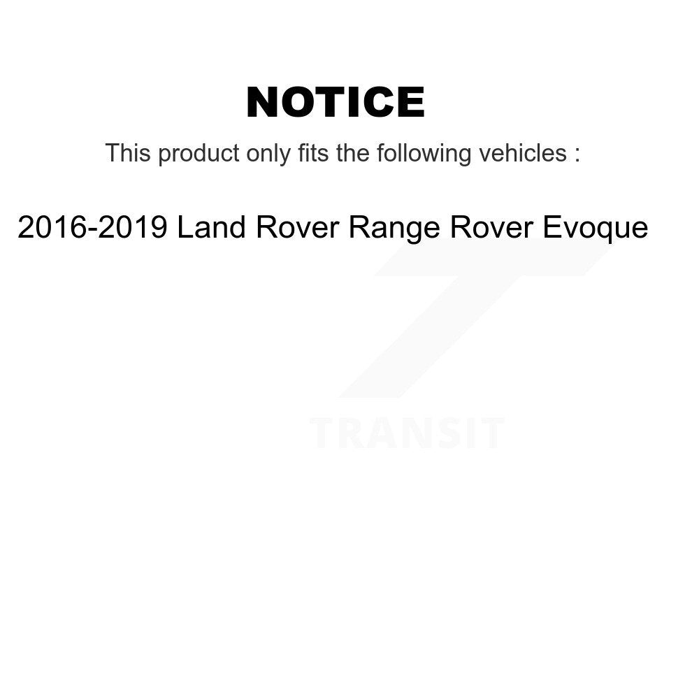 Rear Coat Disc Brake Rotor Ceramic Pad Kit For 2016-2019 Land Rover Range Evoque