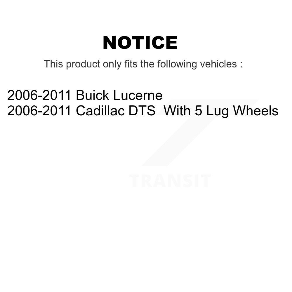 Rear Coated Brake Rotor Ceramic Pad Kit For 2006-2011 Buick Lucerne Cadillac DTS