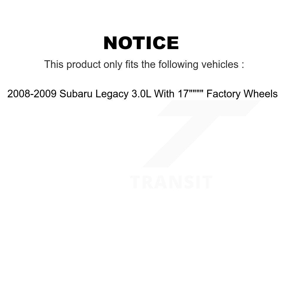 [Rear] 2008-2009 Subaru Legacy 3.0L Premium Coated Rotors & Ceramic Pads Brake Kit For Max Braking