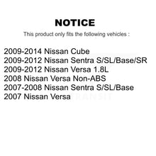 Charger l'image dans la galerie, Front Rear Coated Brake Rotors Ceramic Pad Drum Kit For Nissan Sentra Versa Cube