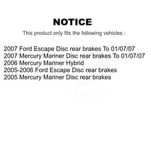 Charger l'image dans la galerie, Front Rear Coated Brake Rotor Ceramic Pad Drum Kit (9Pc) For Ford Escape Mercury