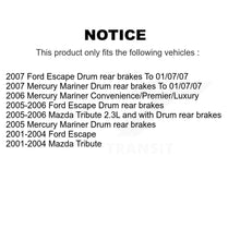 Charger l'image dans la galerie, Front Rear Coated Brake Rotor Ceramic Pad &amp; Drum Kit (9Pc) For Ford Escape Mazda