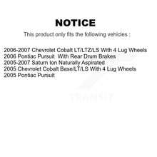 Charger l'image dans la galerie, Front Rear Coat Brake Rotors Ceramic Pad Drum Kit (9Pc) For Chevrolet Cobalt Ion