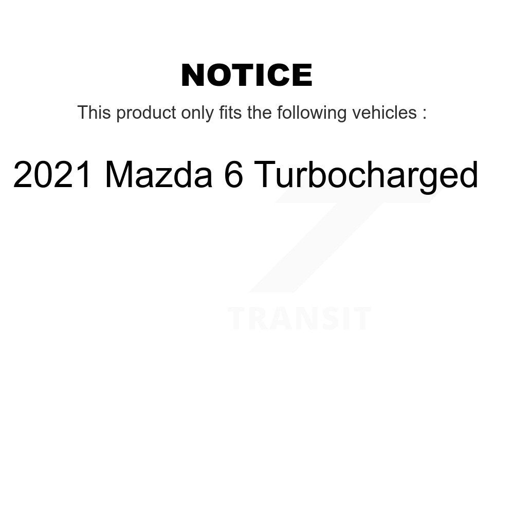 [Front+Rear] 2021 Mazda 6 Turbocharged Premium Coated Rotors & Ceramic Pads Brake Kit For Max Braking