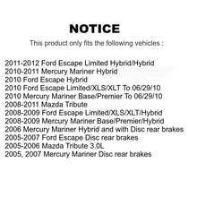 Charger l'image dans la galerie, Front Coated Brake Rotor &amp; Ceramic Pad Kit For Ford Escape Mercury Mariner Mazda