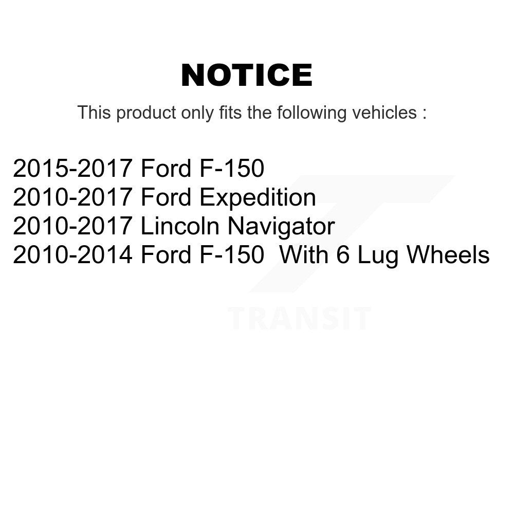 Front Coated Disc Brake Rotors Ceramic Pad Kit For Ford F-150 Expedition Lincoln