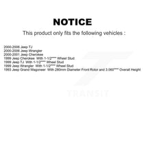 Charger l'image dans la galerie, Front Coat Brake Rotor Ceramic Pad Kit For Jeep Wrangler Cherokee Grand Wagoneer