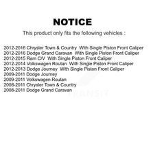Charger l'image dans la galerie, Front Coated Brake Rotor Ceramic Pad Kit For Dodge Grand Caravan Chrysler Town &amp;