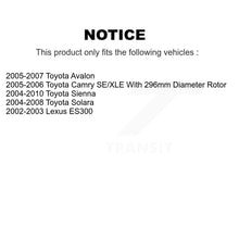 Charger l'image dans la galerie, Front Coated Brake Rotor &amp; Ceramic Pad Kit For Toyota Sienna Camry Avalon Solara