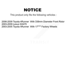 Charger l'image dans la galerie, Front Coated Disc Brake Rotor And Ceramic Pad Kit For Toyota 4Runner Lexus GX470