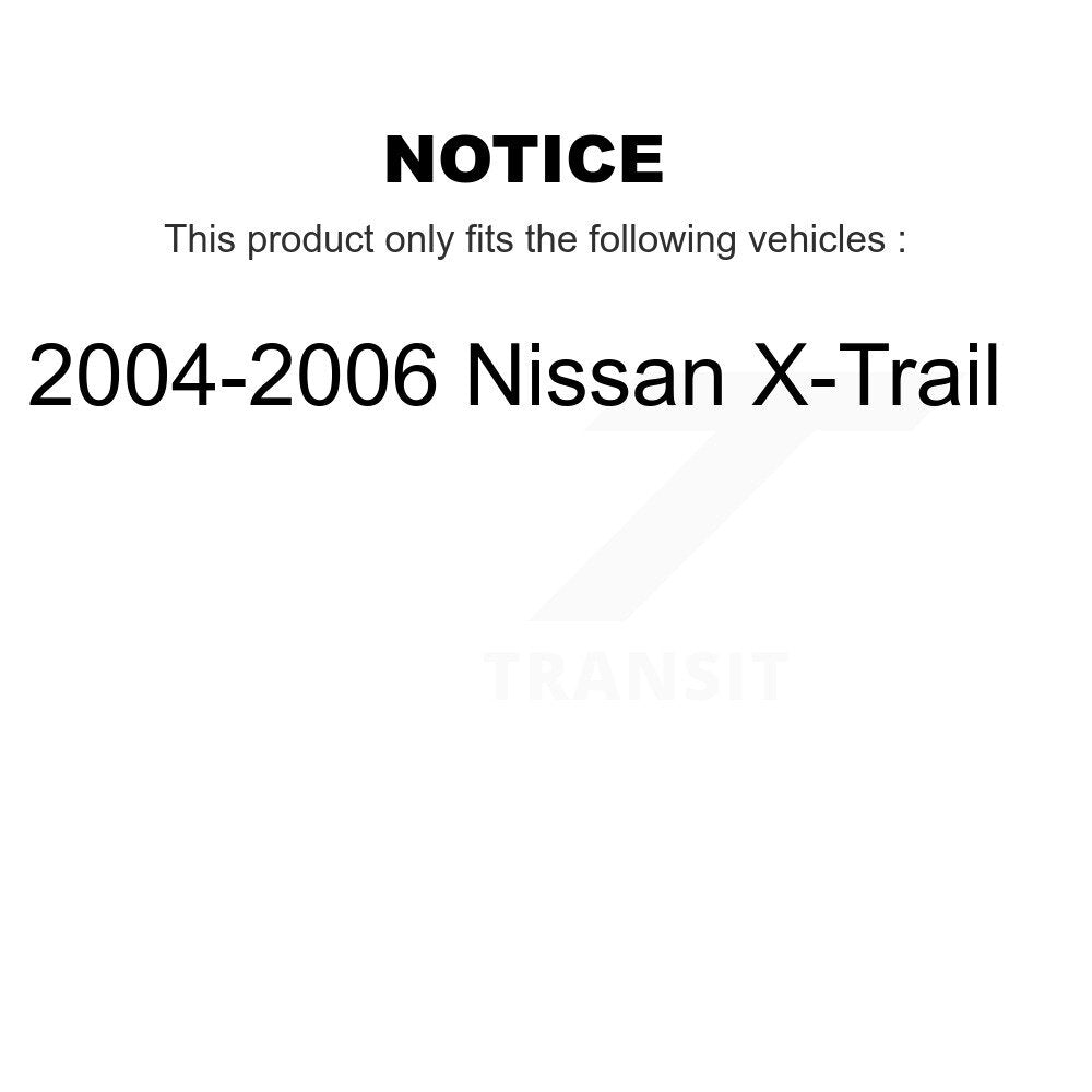 [Front] 2004-2006 Nissan X-Trail Premium Coated Rotors & Ceramic Pads Brake Kit For Max Braking