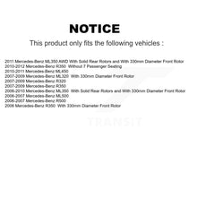 Charger l'image dans la galerie, Front Coat Brake Rotors Ceramic Pad Kit For Mercedes-Benz ML350 R350 ML500 ML320