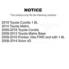 Charger l'image dans la galerie, Front Coated Brake Rotor Ceramic Pad Kit For Toyota Corolla Scion xD Matrix Vibe