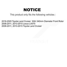 Charger l'image dans la galerie, Front Coated Disc Brake Rotors And Ceramic Pads Kit For Lexus LX570 Toyota Land Cruiser KGT-100443