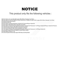 Charger l'image dans la galerie, Front Coated Brake Rotor &amp; Ceramic Pad Kit For Hyundai Sonata Kia Optima Niro EV