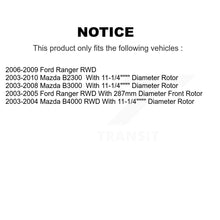 Charger l'image dans la galerie, Front Coated Brake Rotor Ceramic Pad Kit For Ford Ranger Mazda B2300 B3000 B4000
