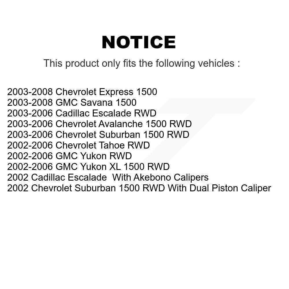 Front Rear Coat Brake Rotors Ceramic Pad Kit For Chevrolet Tahoe GMC Suburban XL