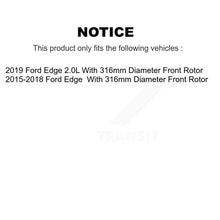 Charger l'image dans la galerie, Front Rear Coat Brake Rotor Ceramic Pad Kit For Ford Edge With 316mm Diameter KGT-100732