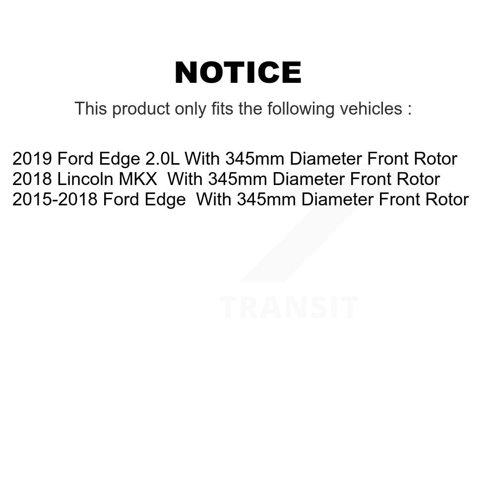 Front Rear Coated Disc Brake Rotor And Ceramic Pad Kit For Ford Edge Lincoln Nautilus MKX KGT-100737