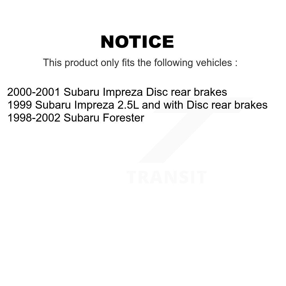 Front Rear Coated Disc Brake Rotor & Ceramic Pad Kit For Subaru Forester Impreza