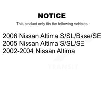 Load image into Gallery viewer, Front Rear Coated Disc Brake Rotors And Ceramic Pads Kit For Nissan Altima