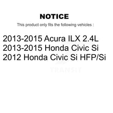 Charger l&#39;image dans la galerie, Front Rear Coated Disc Brake Rotor And Ceramic Pad Kit For Honda Civic Acura ILX