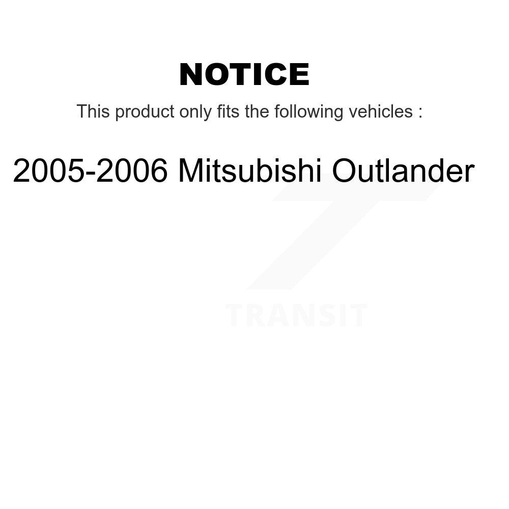 [Front+Rear] 2005-2006 Mitsubishi Outlander Premium Coated Rotors & Ceramic Pads Brake Kit For Max Braking