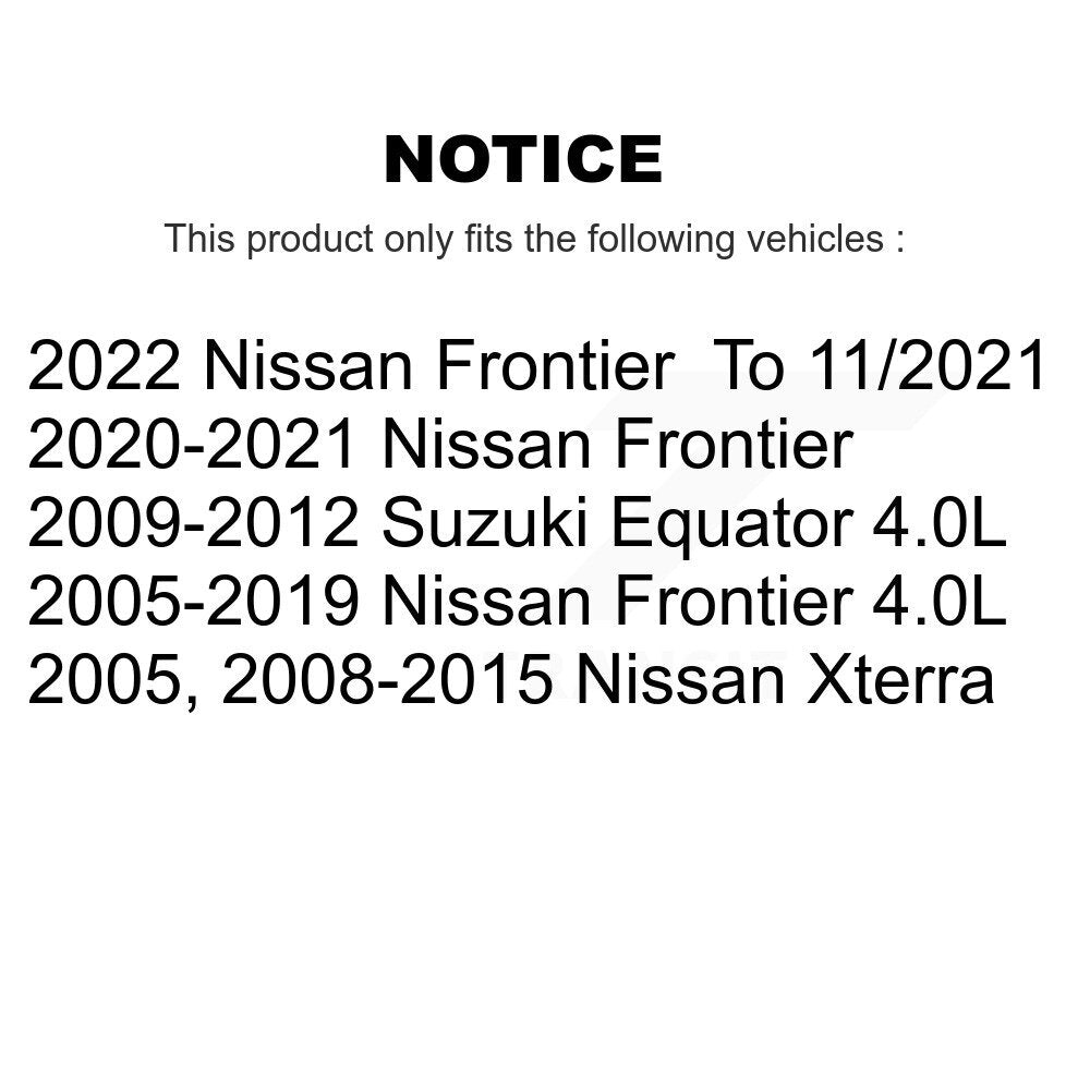 Front Rear Coated Brake Rotors Ceramic Pad Kit For Nissan Frontier Xterra Suzuki