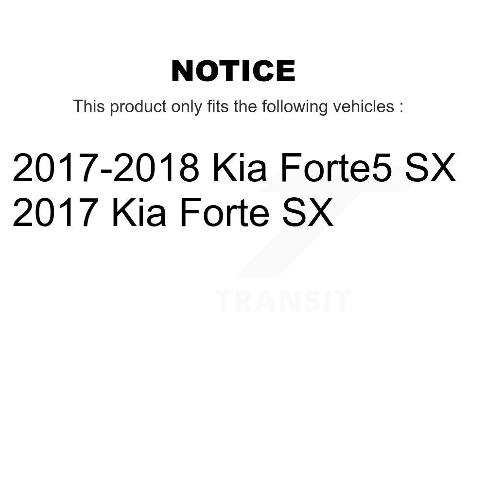 Front Rear Coated Disc Brake Rotors And Ceramic Pads Kit For Kia Forte Forte5 SX