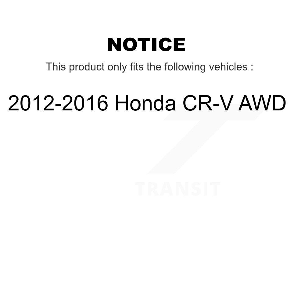 [Front+Rear] 2012-2016 Honda CR-V AWD Premium Coated Rotors & Ceramic Pads Brake Kit For Max Braking