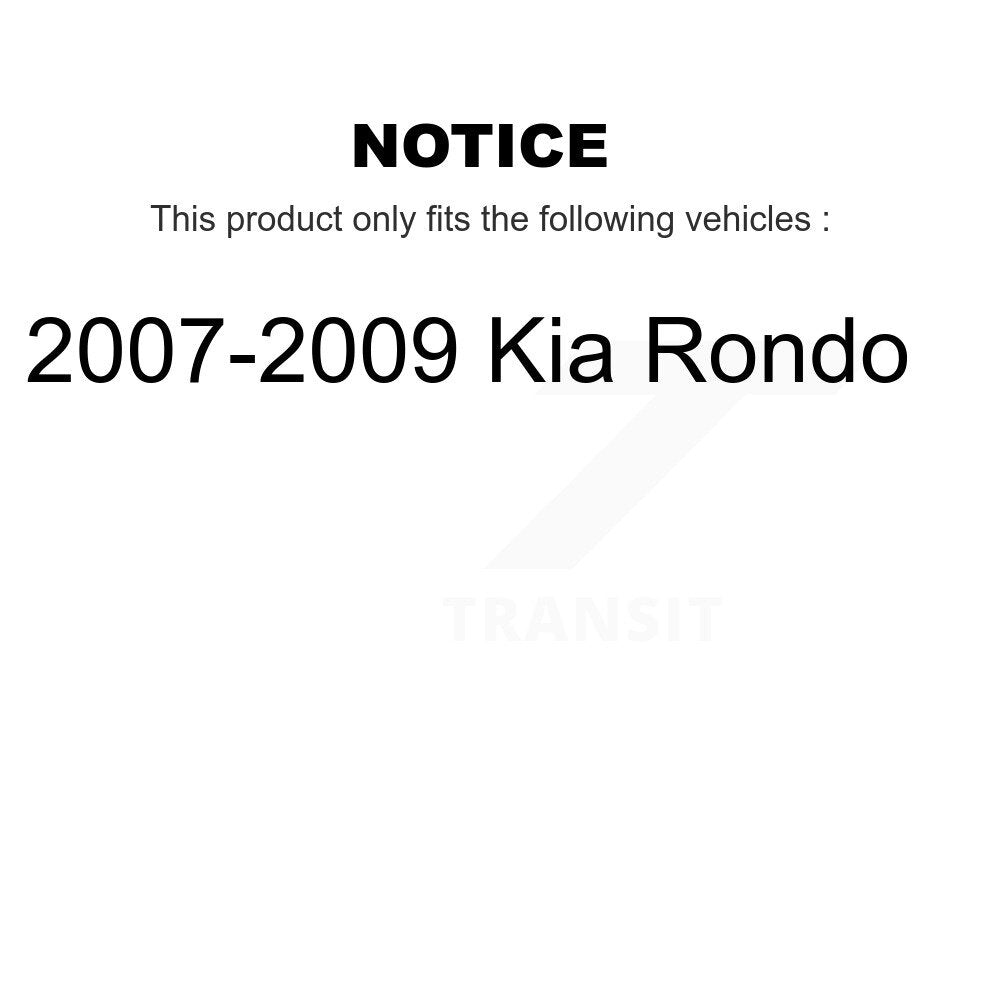 [Front+Rear] 2007-2009 Kia Rondo Premium Coated Rotors & Ceramic Pads Brake Kit For Max Braking